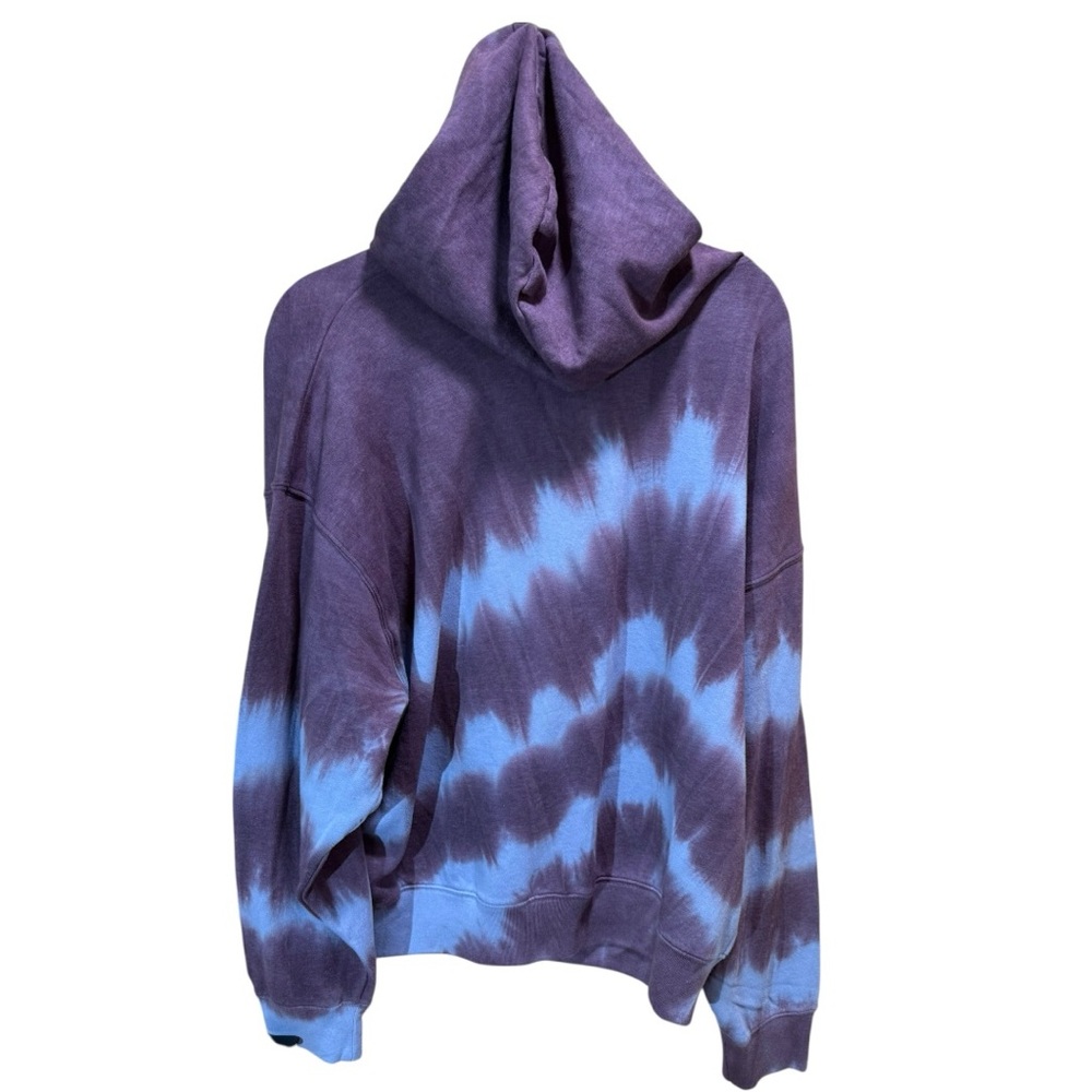Victorias Secret PINK Tie Dye Pullover Hoodie Mauve Ice & Dusty Periwinkle M NWT - Picture 7 of 11